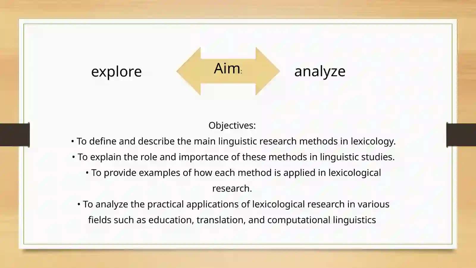 ‘’Methods of linguistic research in Lexicology’’ 4
