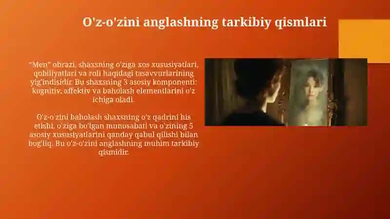 Shaxsning o'z-o'zini anglashi va men konsepsiyasi 4