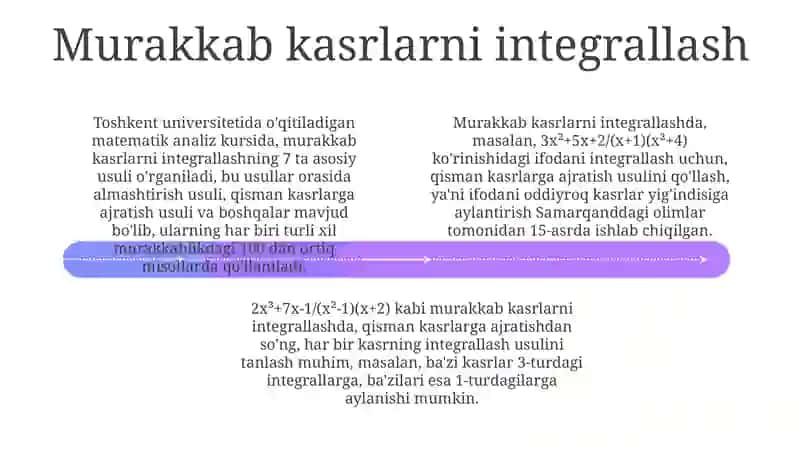 Ratsional Funksiyalarni Integrallashga oid Misollar 4
