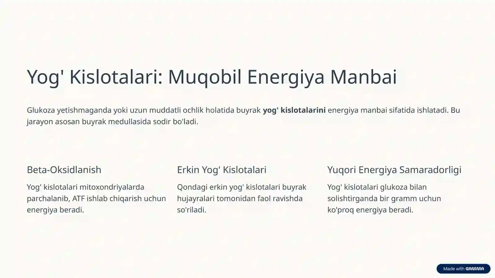 Buyrakni Energiya Bilan Ta'minlash 4