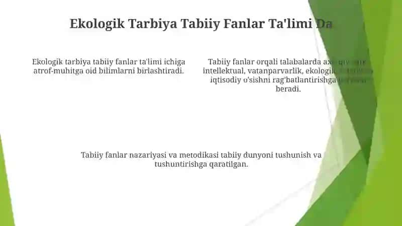 Tabiiy fanlar nazariyasi va metodikasi fanining predmeti, maqsad va vazifalari 4