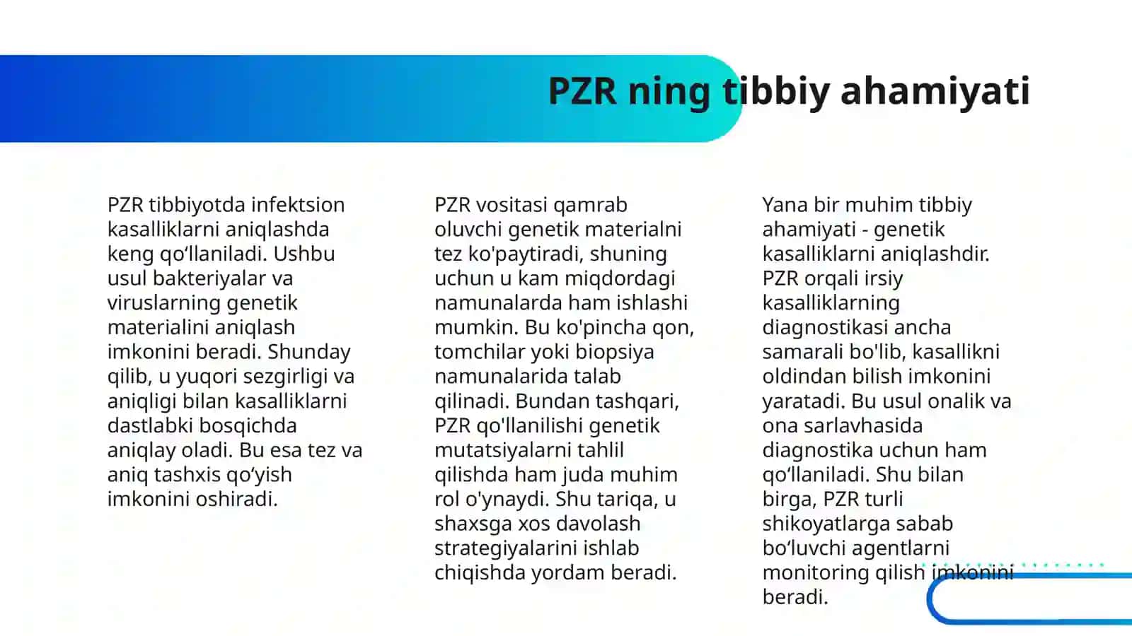 TIBBIY DIAGNOSTIKADA PZR VA ELISA USULLARI 4