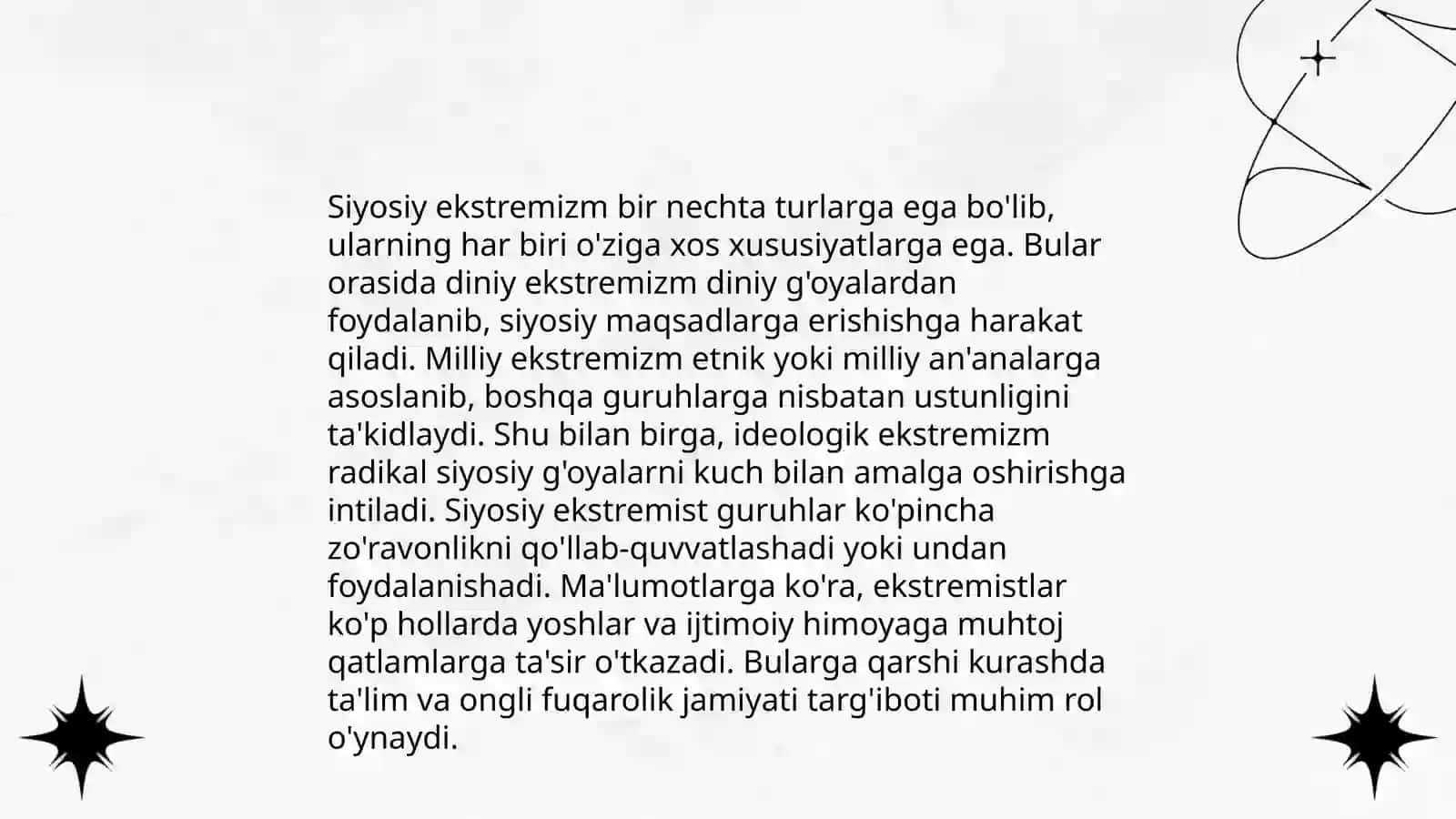 Diniy ekstremizmning asosiy shakllari 4