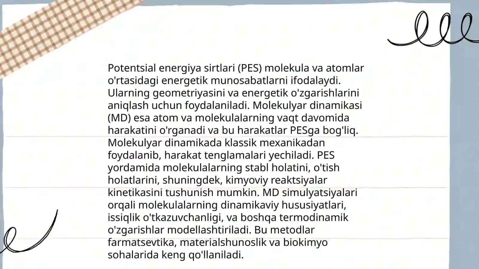 Zamonaviy kimyoning struktura nazariyasida potentsial energiya sirtining o'rni 4