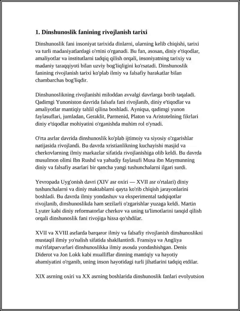 DINSHUNOSLIKLAR - FAN SIFATIDA 4