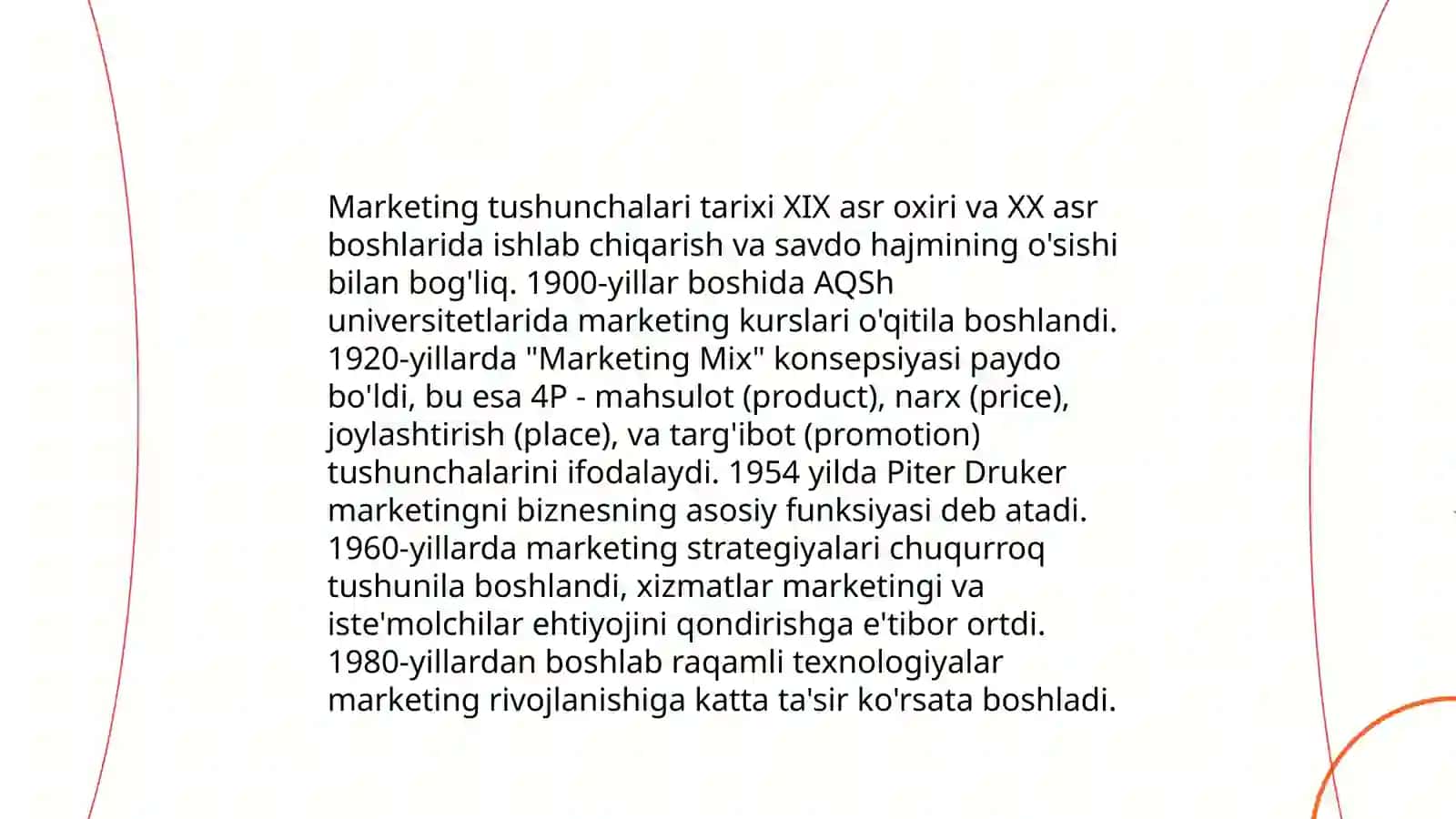 Marketing nazariyasi tushunchasi va uning evolyusiyasi 4