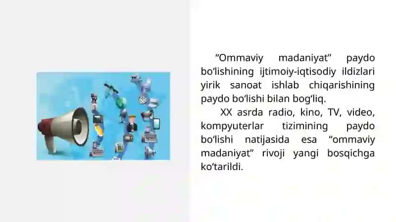 Biz “ommaviy madaniyat”ga qarshimiz 4