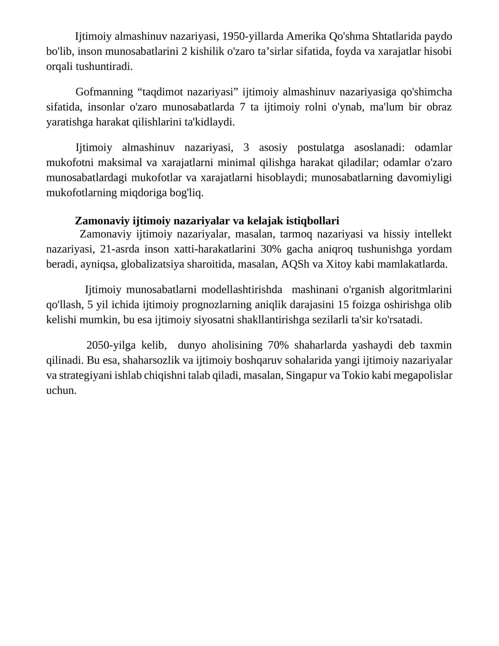 Inson hulq atvorini o'rganishga qaratilgan ijtimoiy nazariyalar tahlili 4