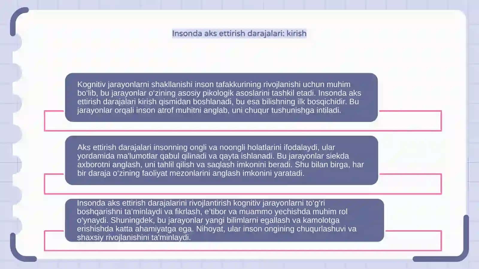 Kognitiv jarayonlarni shakllanishi 4
