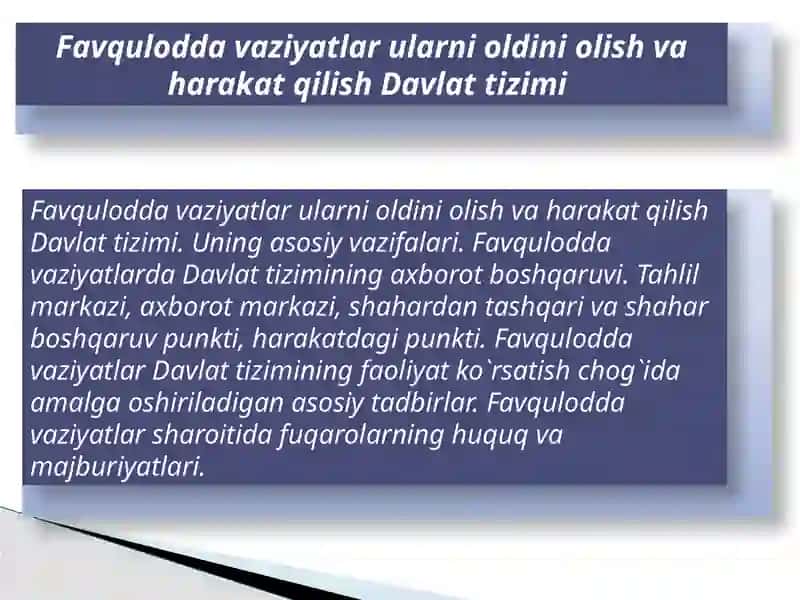 Favquloddavaziyatlar Davlat Tizimi 4