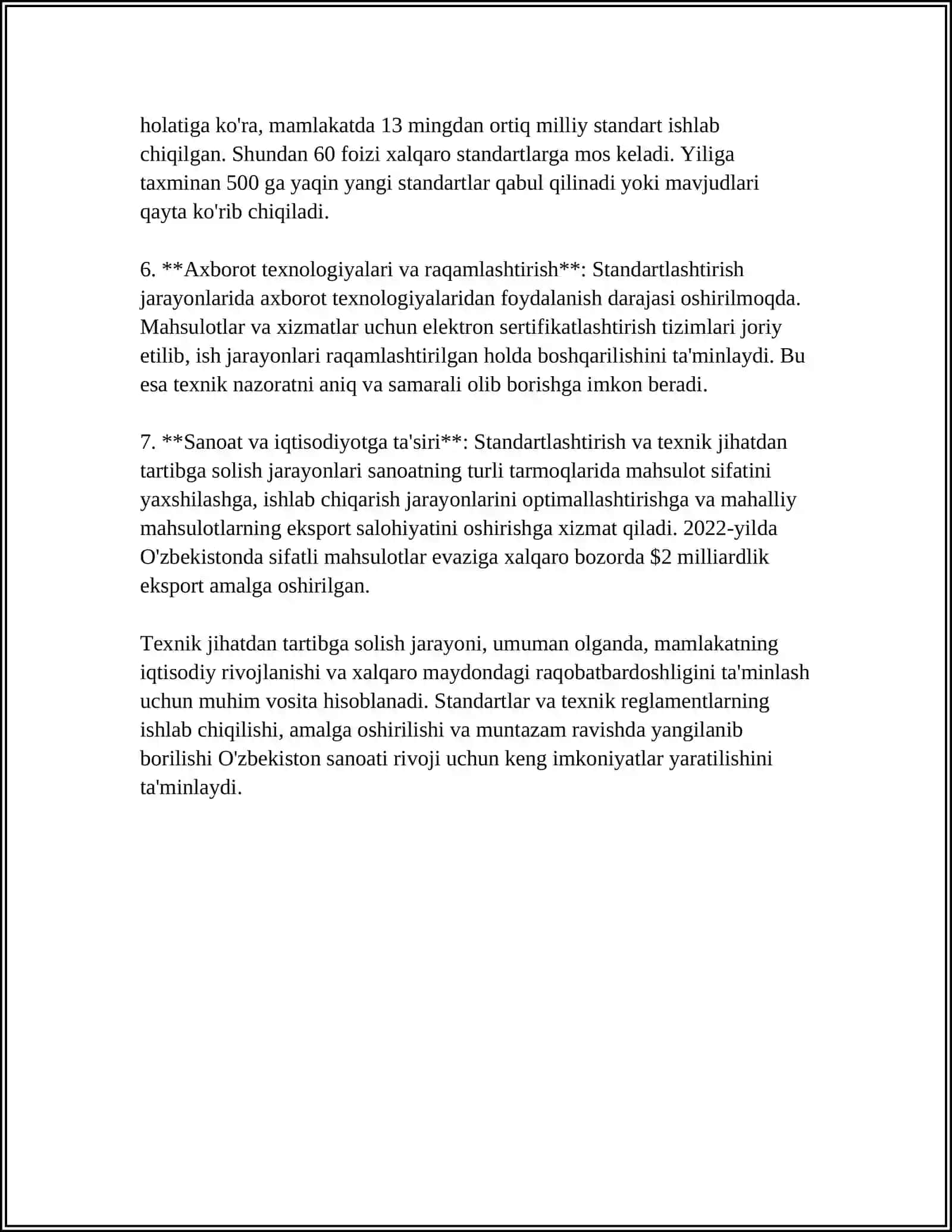 MUSTAQIL ISH Mavzu: TEXNIK JIXATDAN TARTIBGA SOLISH DAVLAT TIZIMI ASOSLARI 4