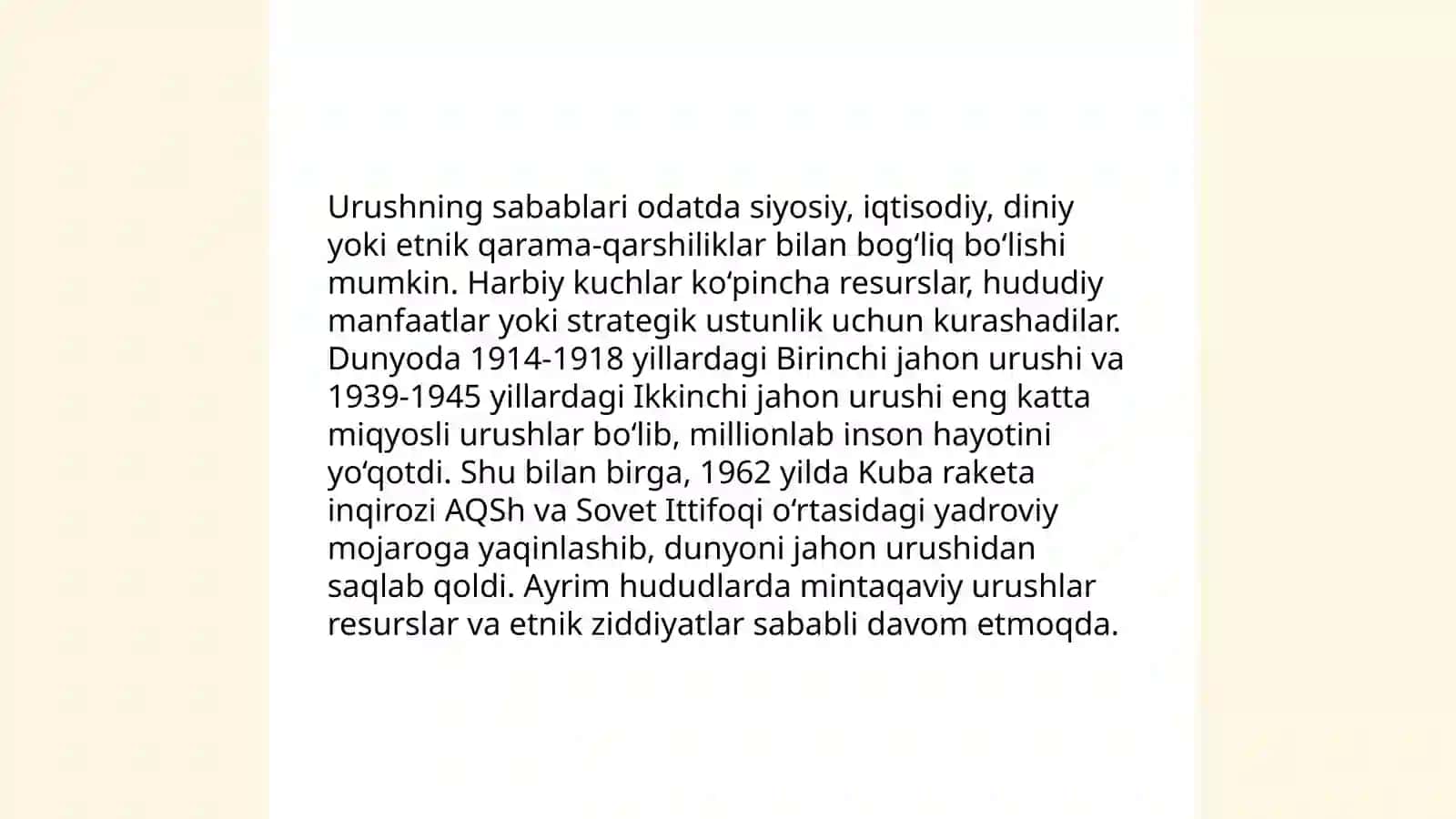 Birichi jahon urushi va uning Turkistonga tasiri 4