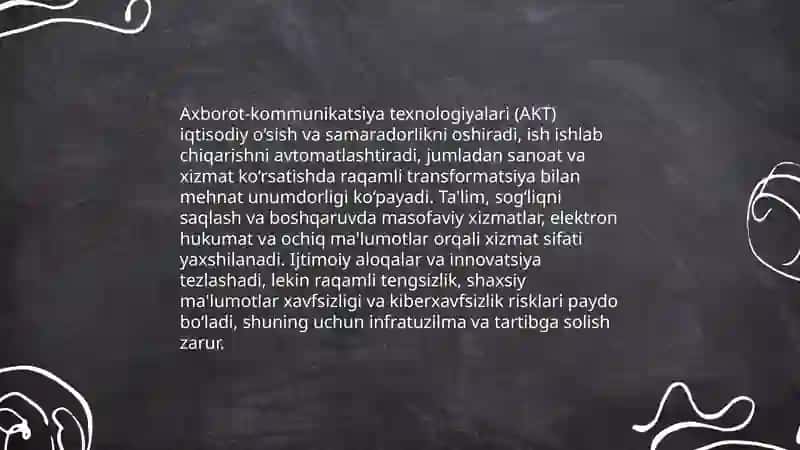 Axborotlashgan jamiyat va uning istiqbollari 4