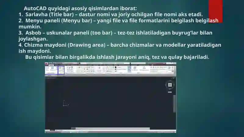 Auto CAD dasturi interfeysi 4