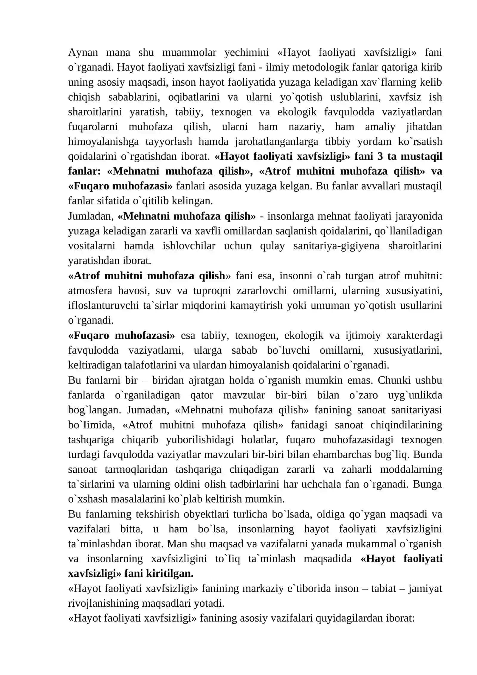Hayot faoliyati xavfsizligining nazariy asoslari 4