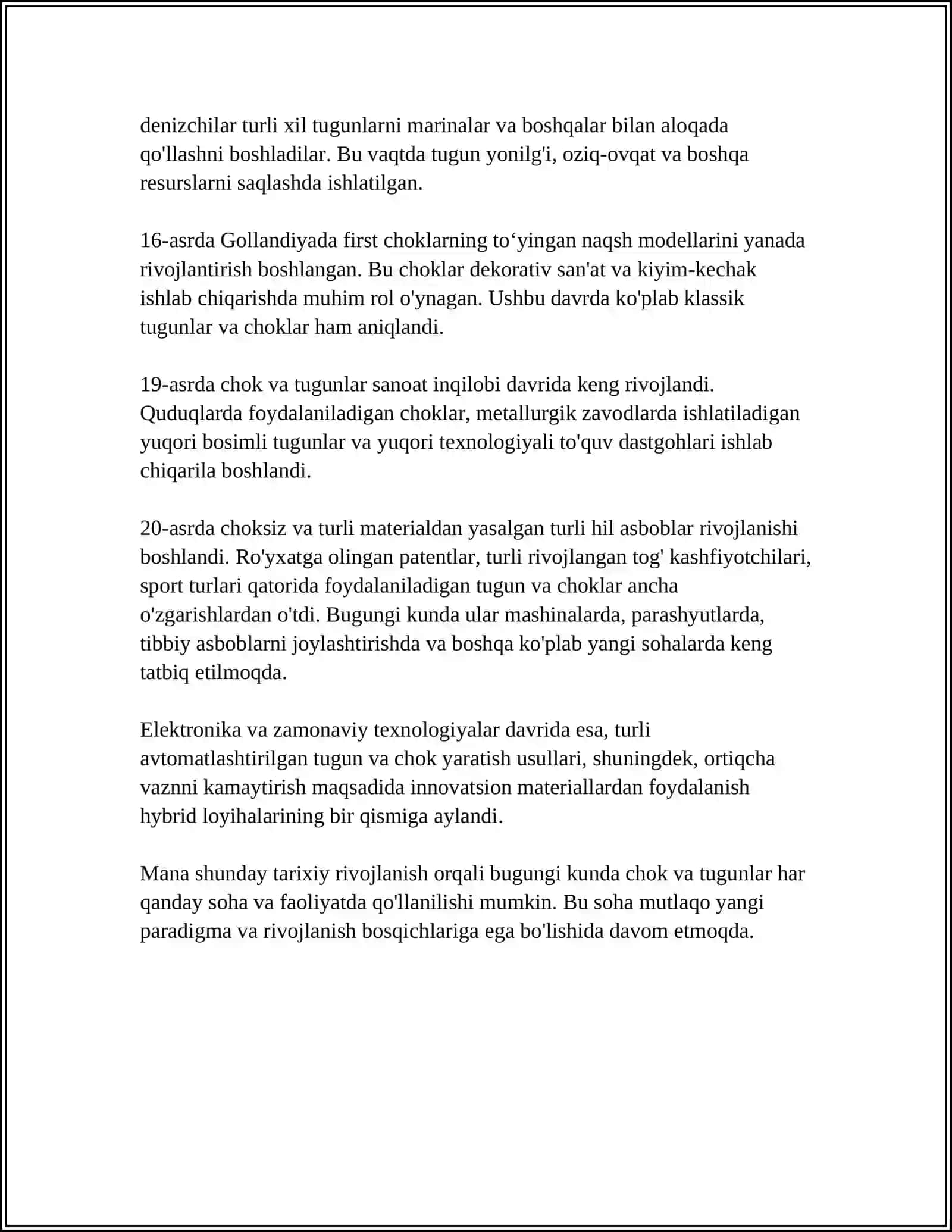CHOK VA TUGUN TURLARI 4