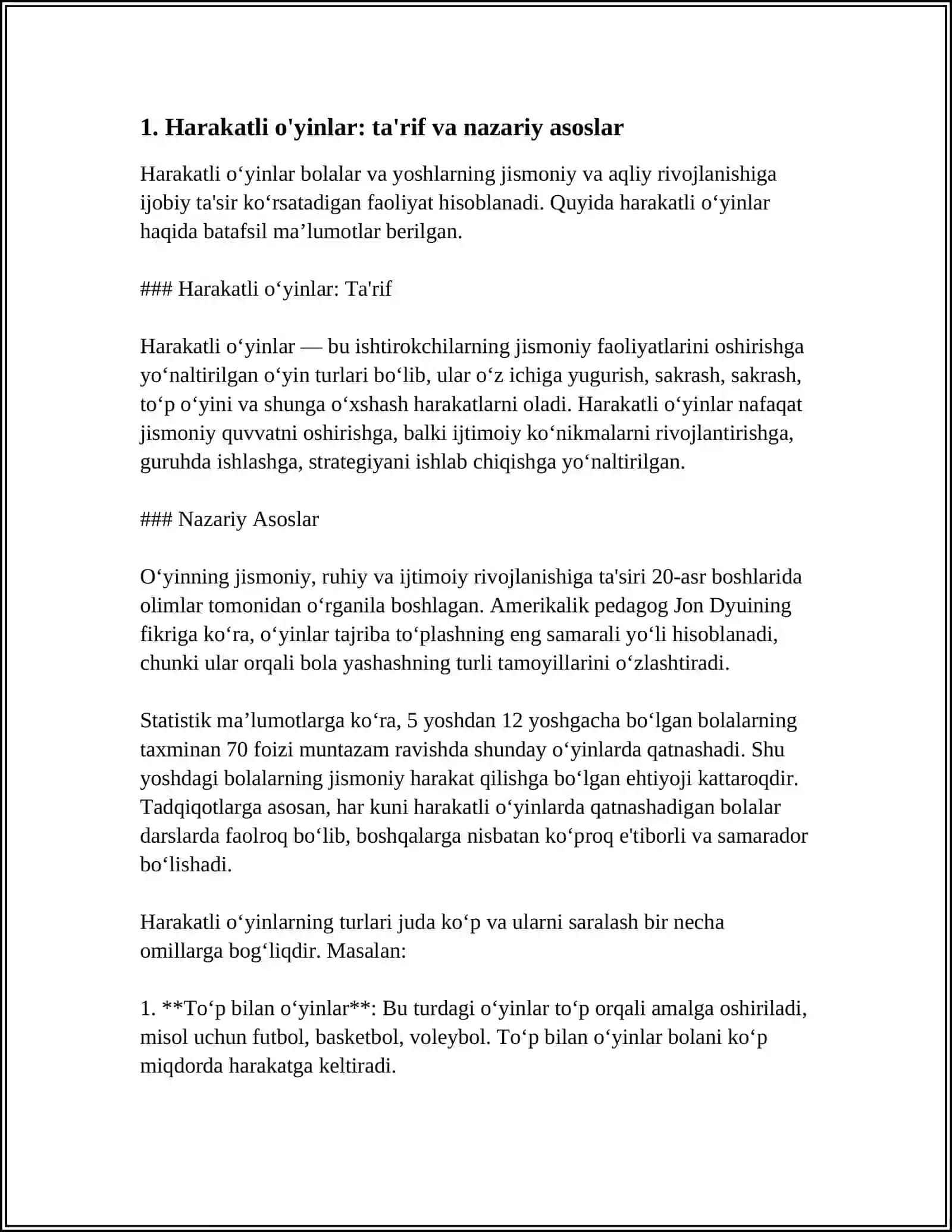 HARAKATLI O'YINLAR TARIXI VA QISQACHA TUSHUNCHA 4