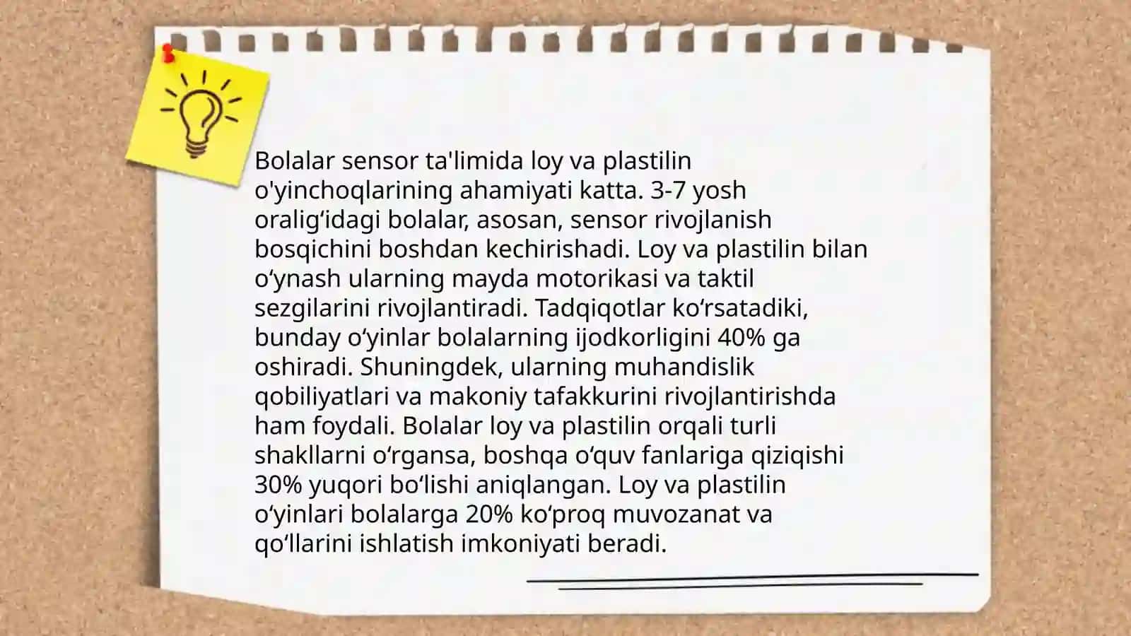 Loy va plastilindan o'yinchoqlar yasashhning sensor asoslari 4