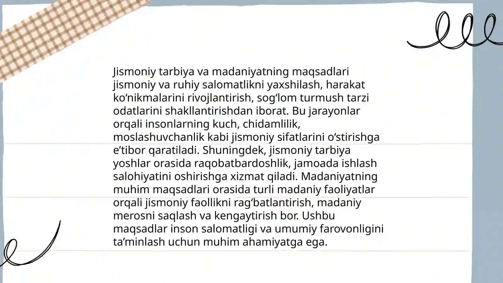 Jismoniy madaniyat nazaryasi va metodikasning maqsad hamda vazifalari 4