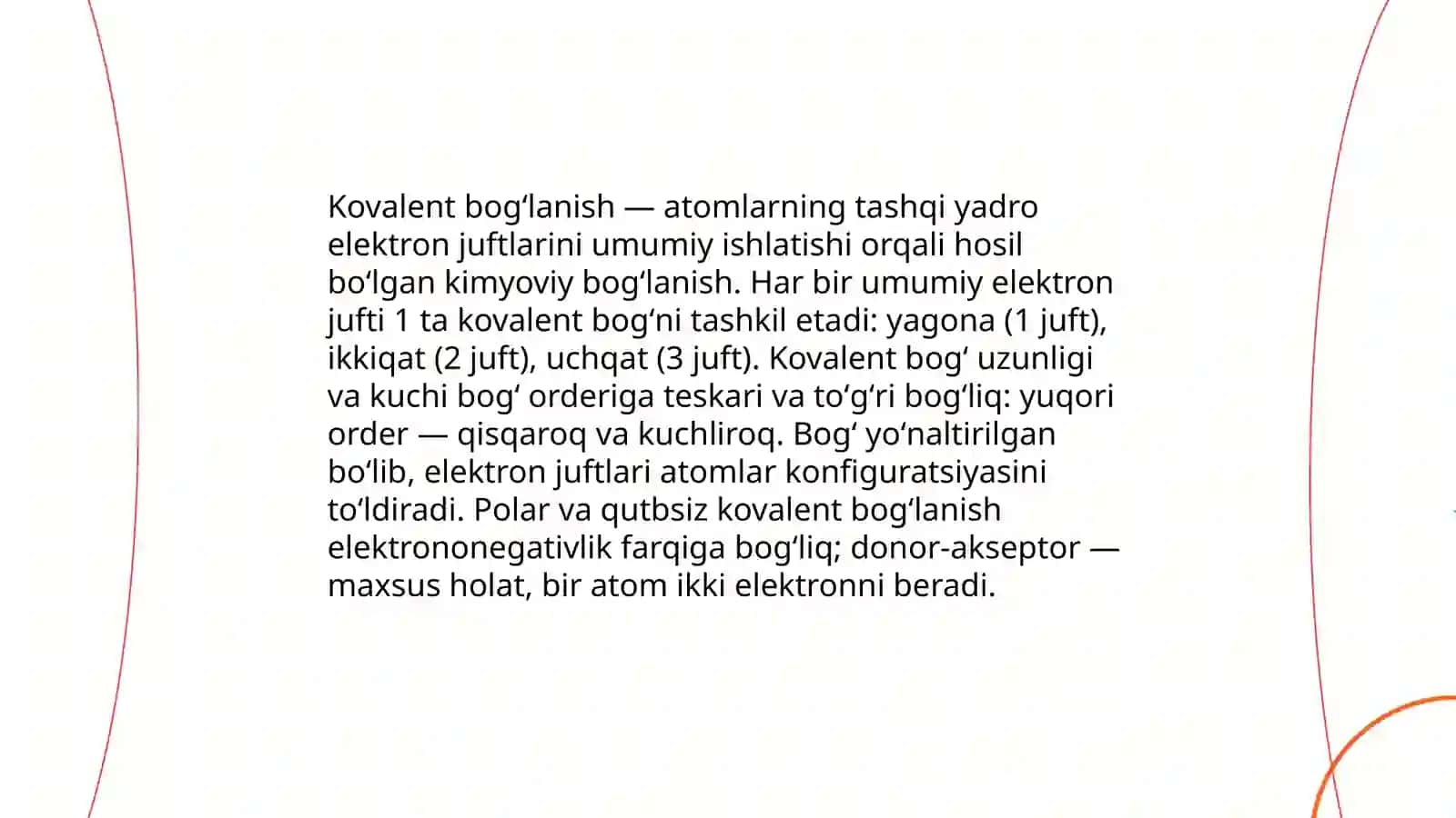 Kimyoviy bogʻlanish turlari 4
