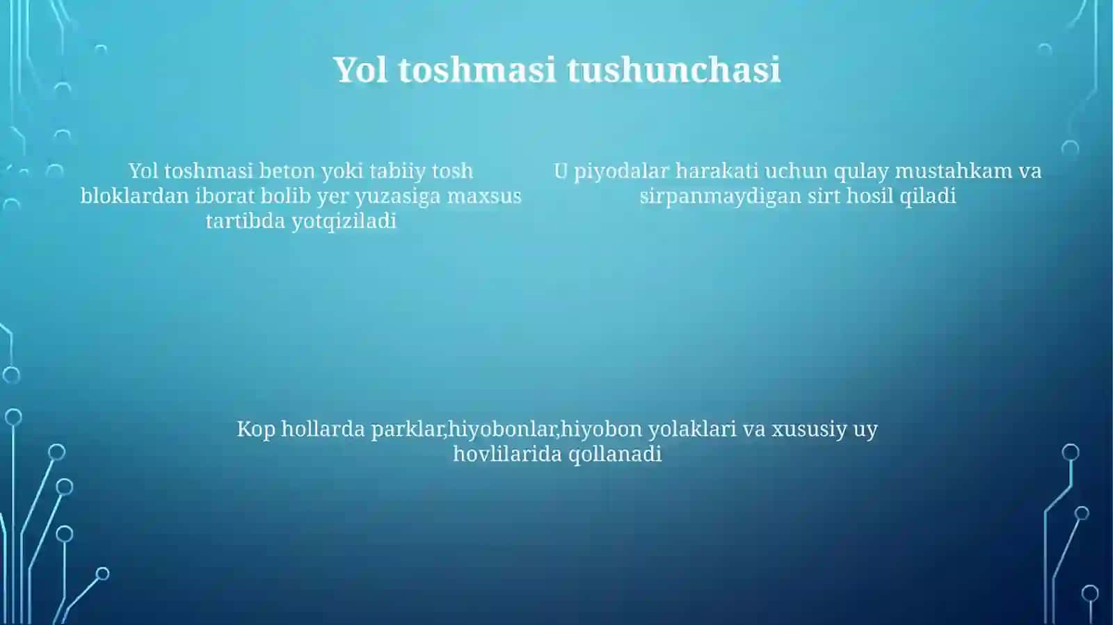 Yol toshmalarini qurish 4