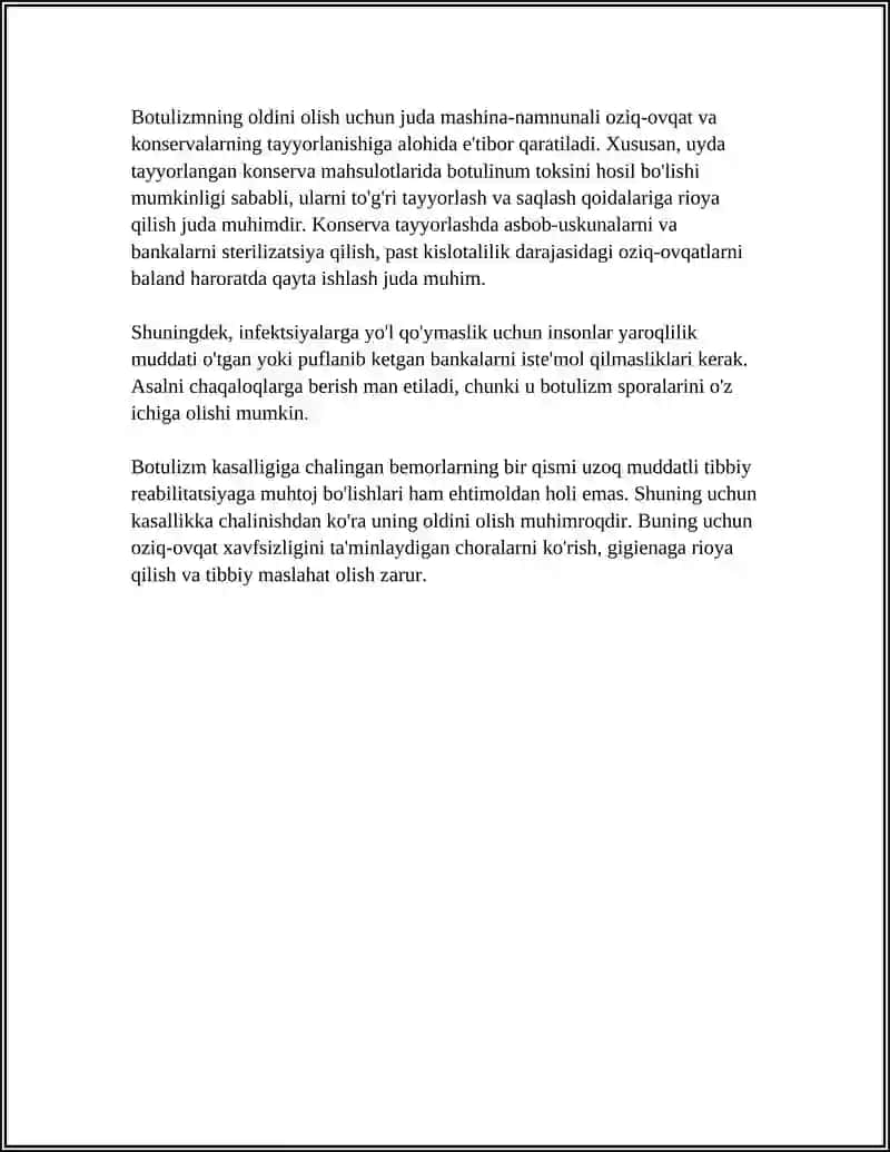 BOTULIZM BILAN ZAHARLANISH 4
