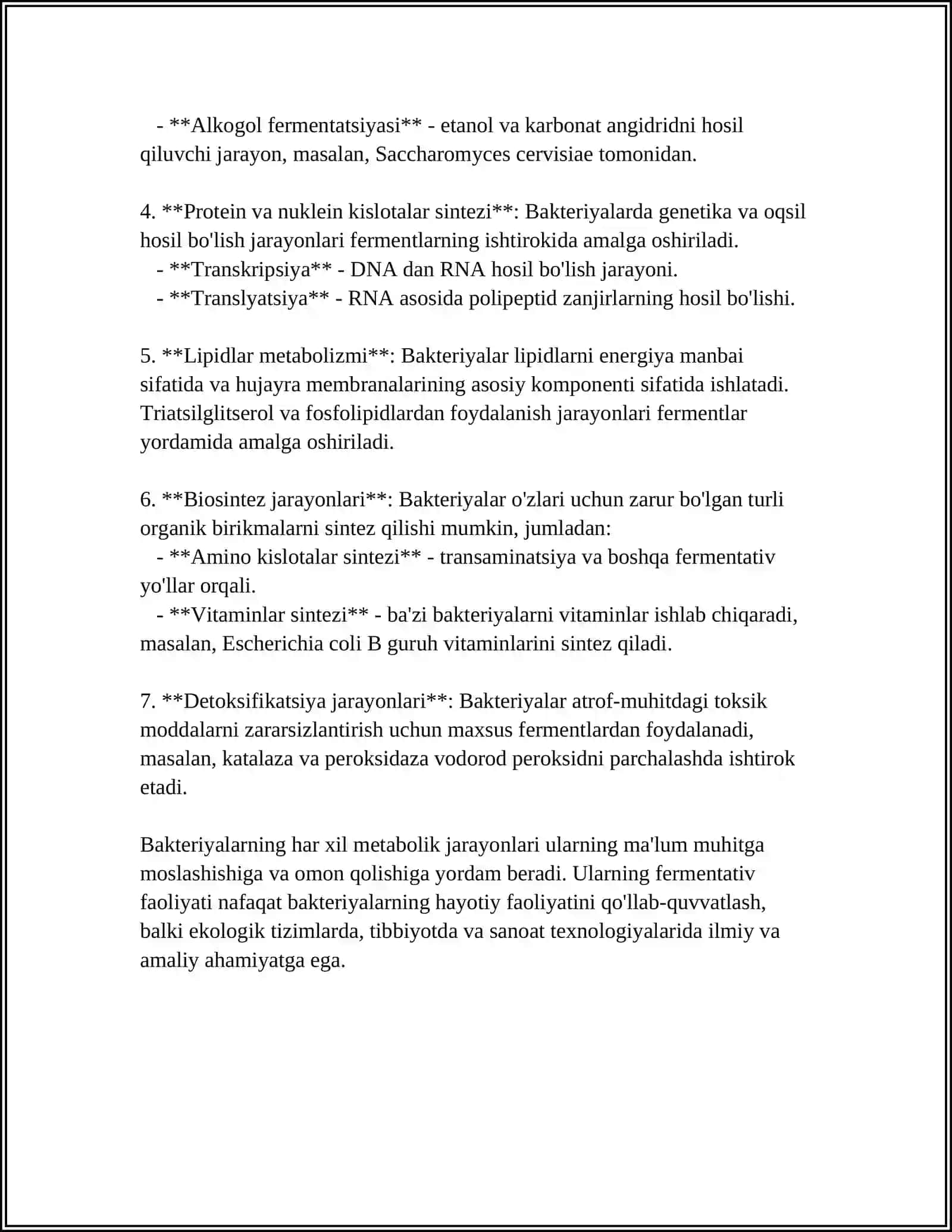 BAKTERIYALARDA FERMENTATIV JARAYONLAR 4