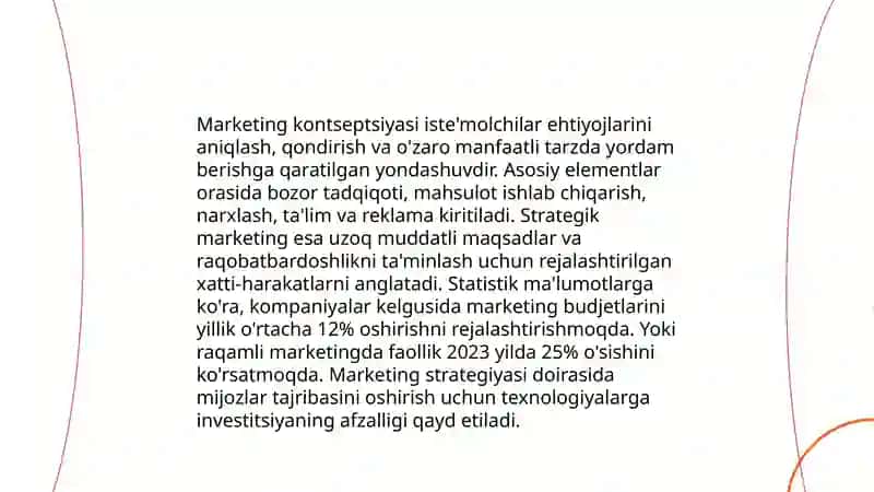 Marketing-bozor iqtisodiyoti sharoitlarida ishlab chiqarishning asosiy elementi 4