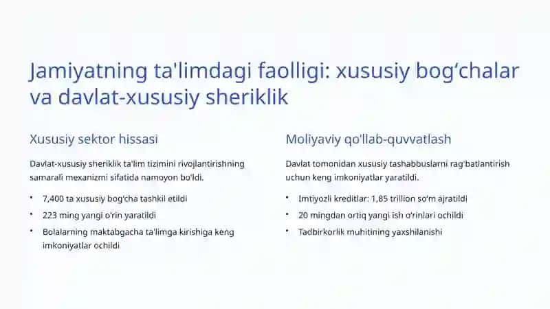 Ta'limda Davlat va Jamiyat Hamkorligi: Yangi Oʻzbekiston Misoli 4