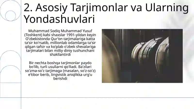 Qur'onning o'zbek tiliga tarjima qilinishi va tafsirlari 4