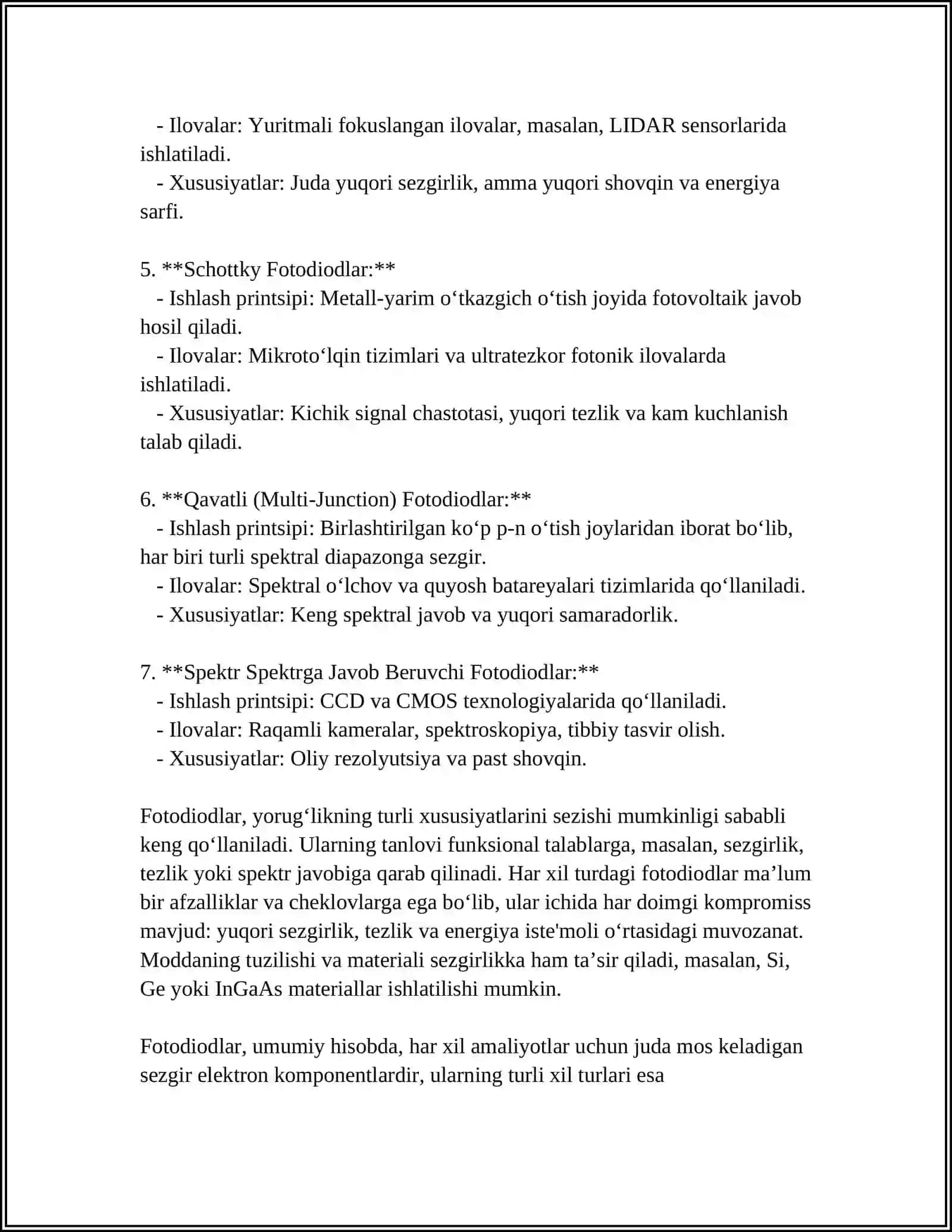 FOTODIODLAR NURLANUVCHI DIODLAR, OPTRONLAR 4