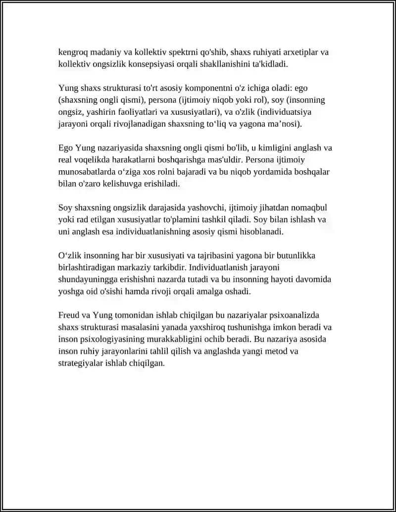 Psixoanalizda Shaxs Strukturasi va Karl Gustav Yung Nazariyasi 4