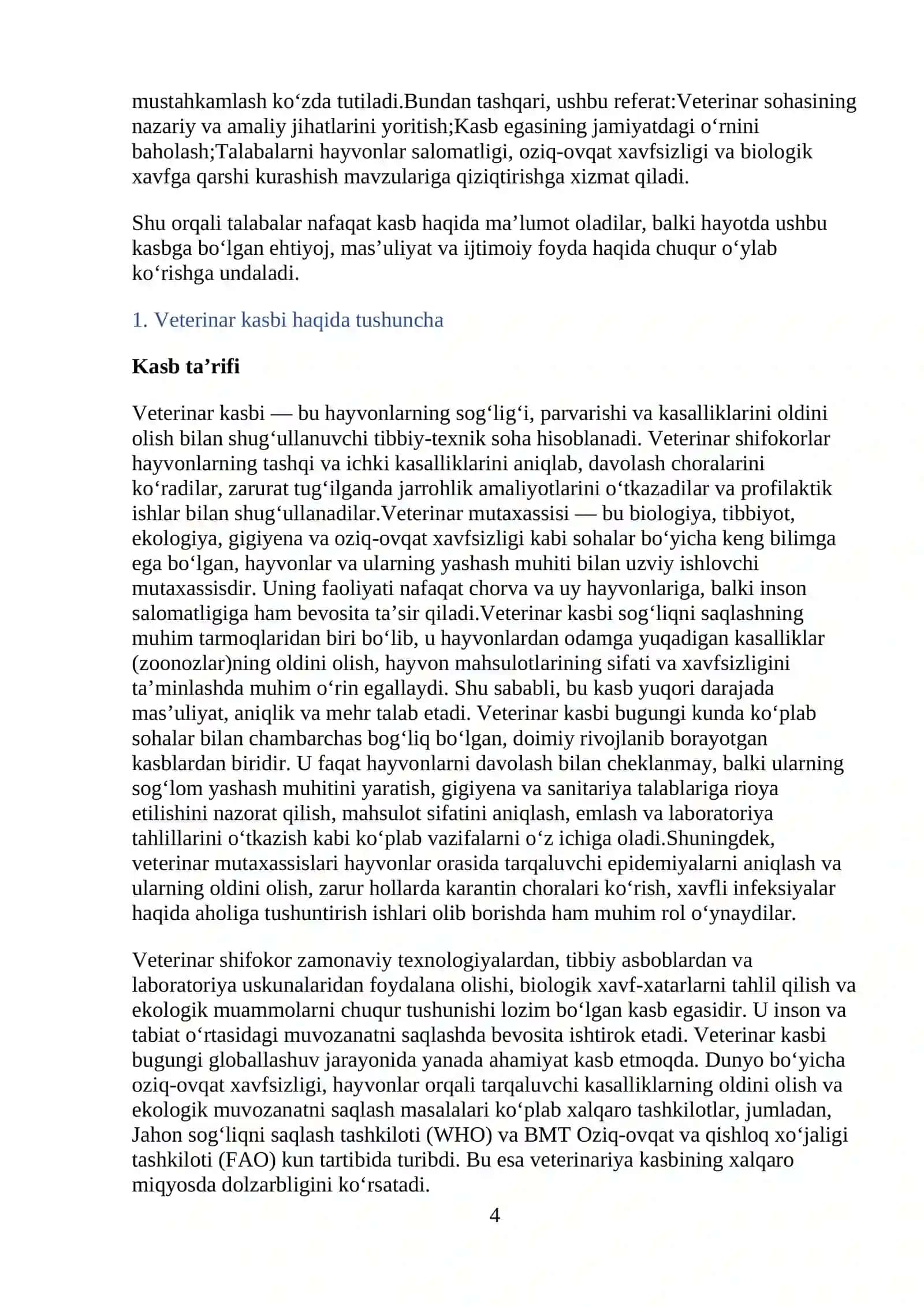 Veterinar kasbi haqida tushuncha 4