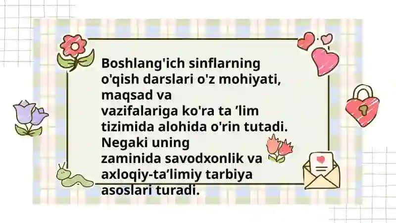Boshlang‘ich sinflarda badiiy asarni tahlil qilish 4