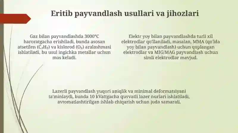 Eritib payvandlash texnologiyasi va jihozlari 4
