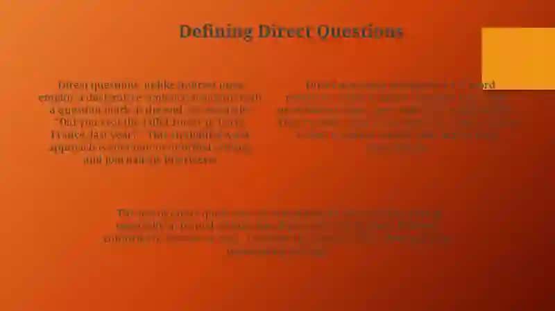 Direct and Indirect Questions 4
