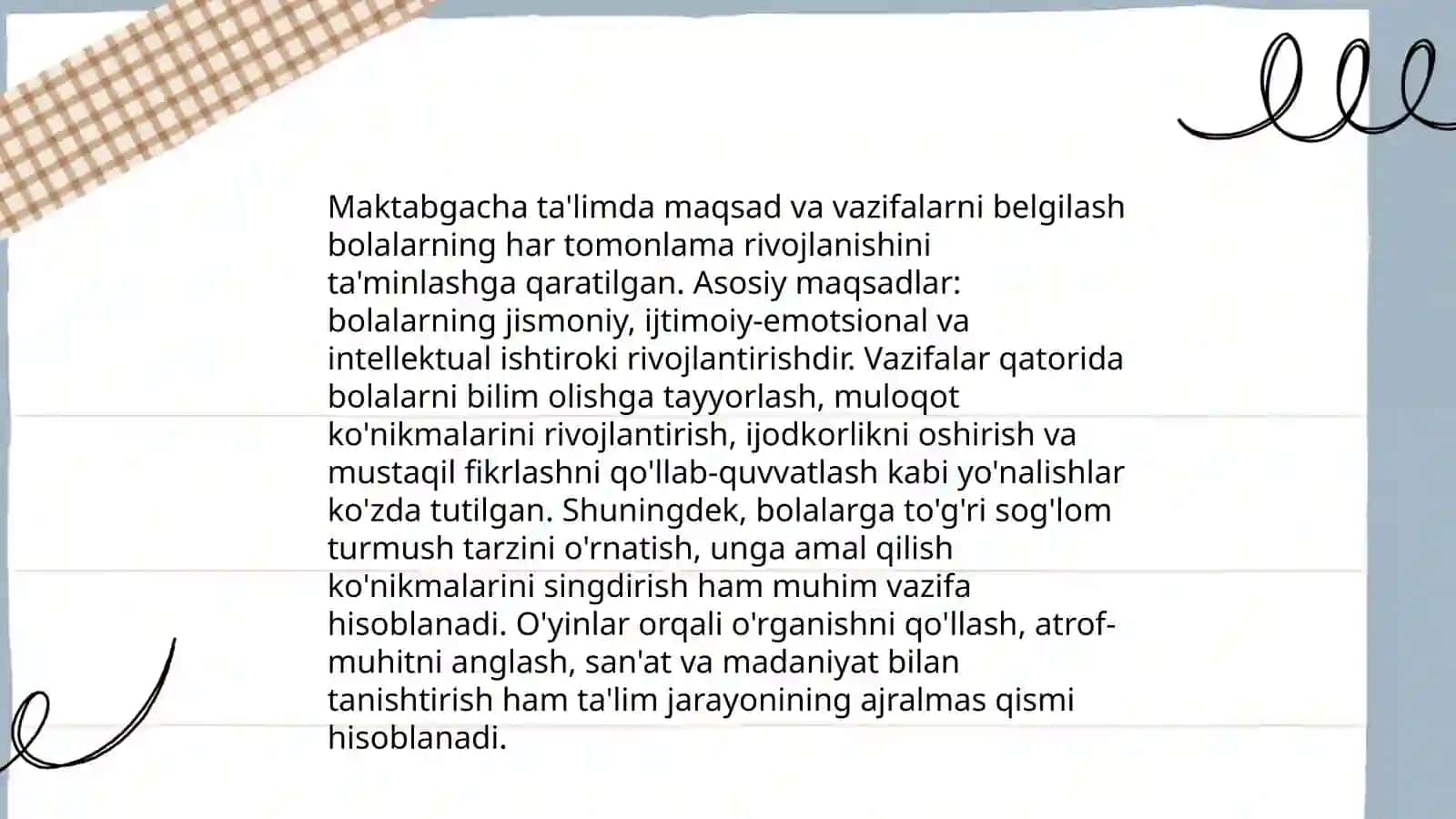 Bolalarni maktabga tayyorlash metodikasi fanining maqsad va vazifalari 4