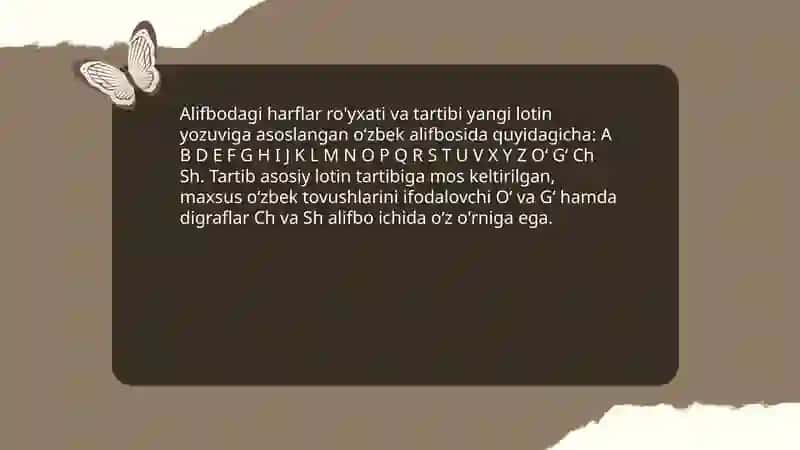 Yangi lotin yozuviga asoslangan yangi o’zbek alifbosi 4