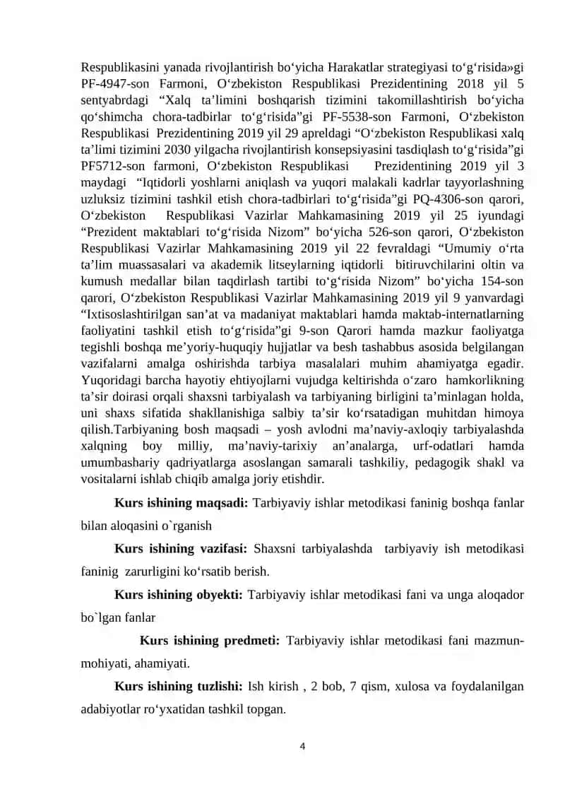 TARBIYAVIY ISH METODIKASINING BOSHQA FANLAR BILAN ALOQASI 4