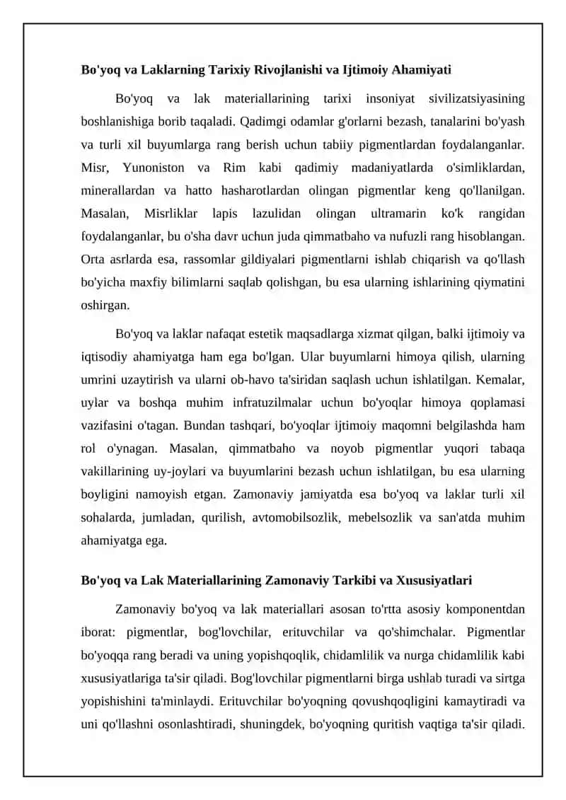 Lak- bo‘yoq va pardozlash materiallari 4