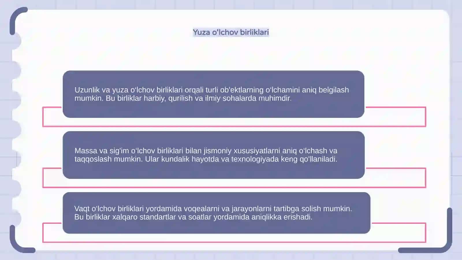 Uzunlik va yuza o‘lchov birliklari 4