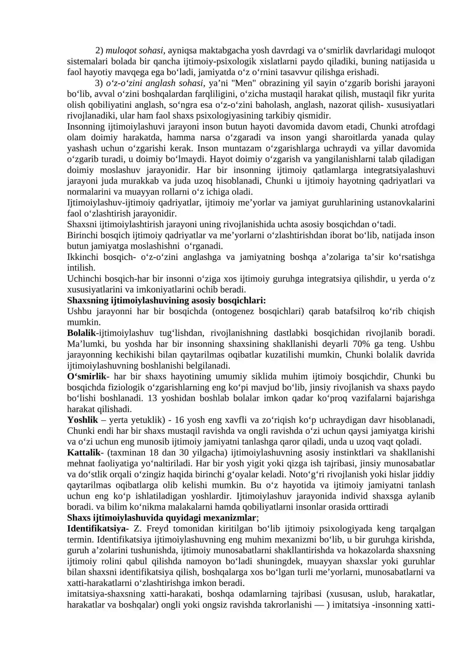 Shaxs ijtiomiylashuvida ijtimoiy status va ijtimoiy xulq-atvorning o‘rni 4