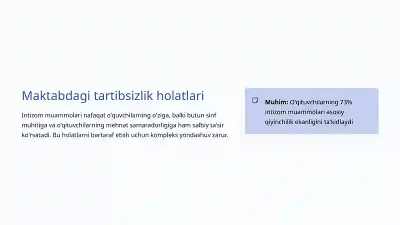 Intizom muammolari 4