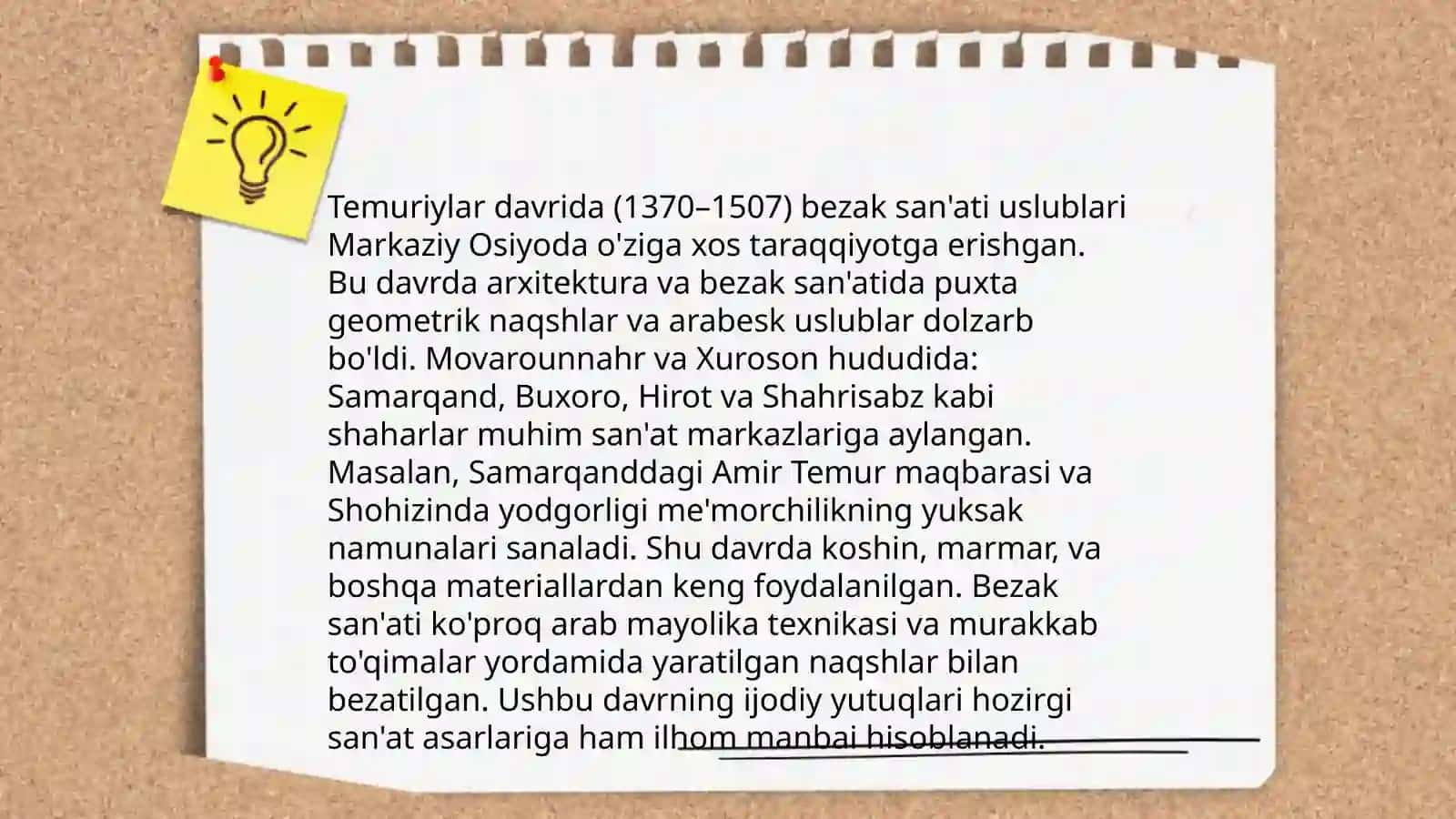 Temuriylar davrida me'morchilik bezaklari 4