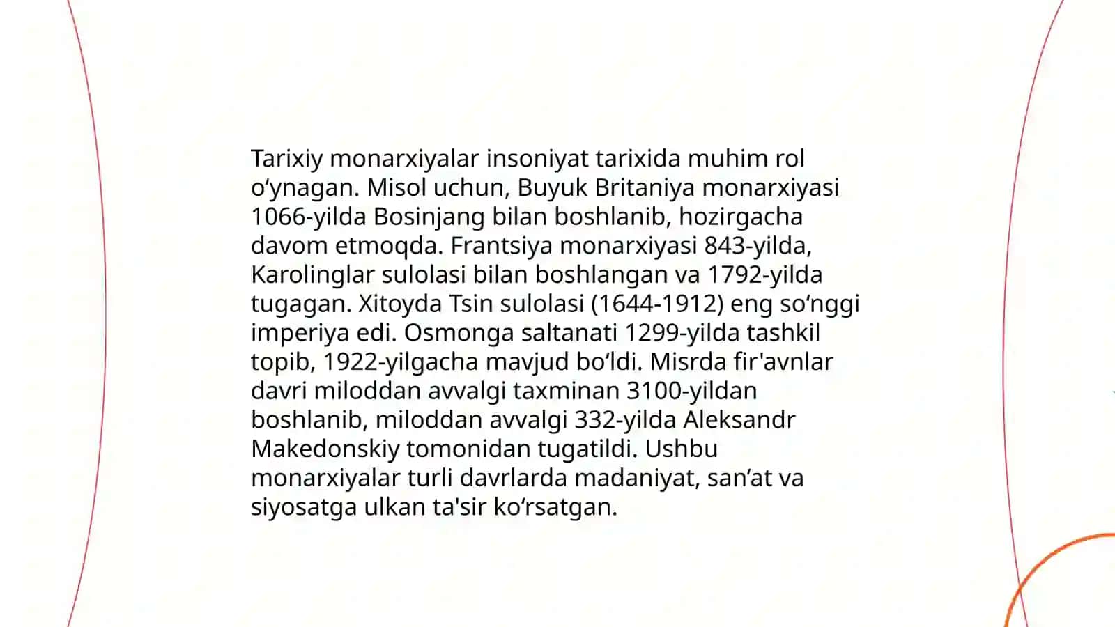 Monarxiyalar tarixi 4