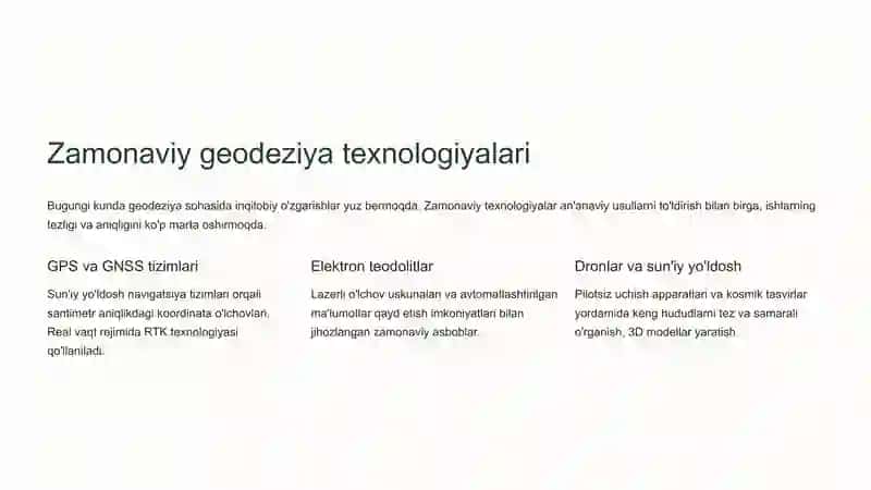 Yer Uchastkalarini Belgilashda Geodeziya Ishlarining Maqsadi va Texnologiyalari 4