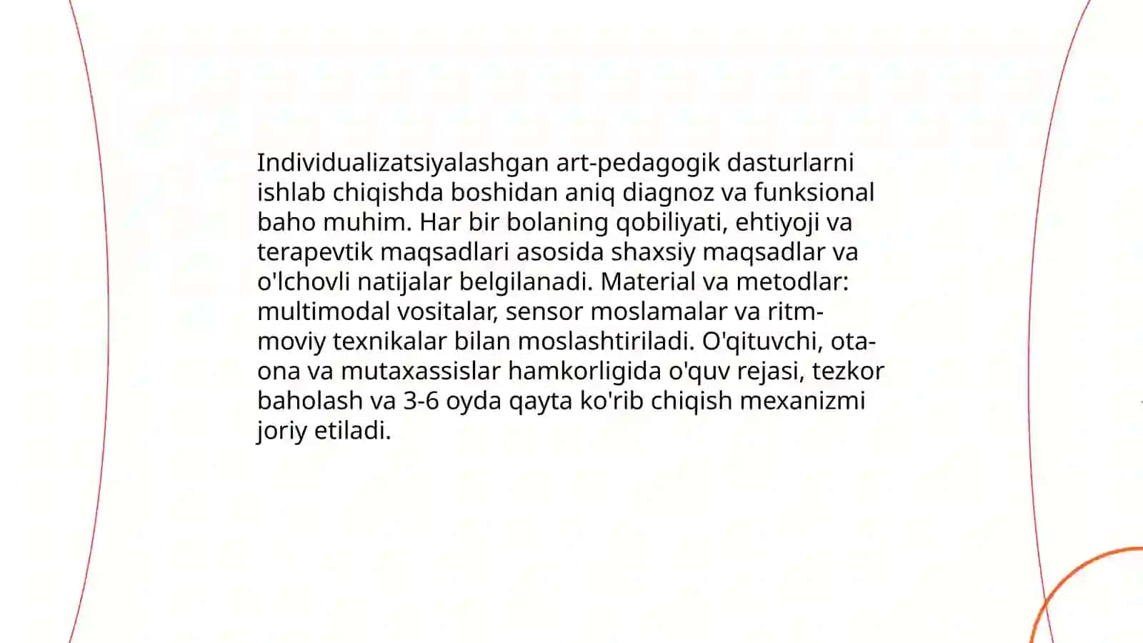 Nogiron bolalar bilan art - pedagogik ishning xususiytlari 4
