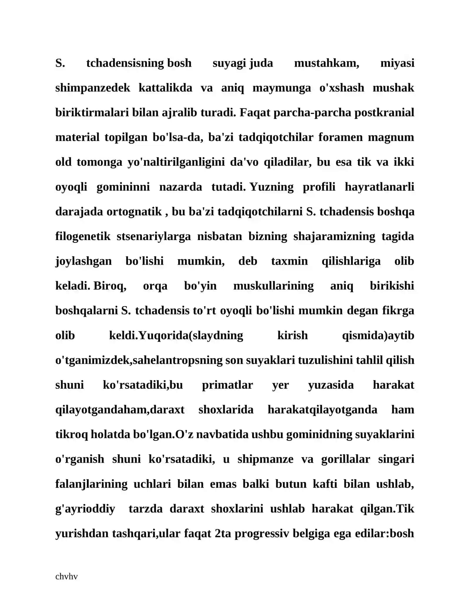 Sahelantrops chadensis. Odamlarning ilk ajdodlari 4