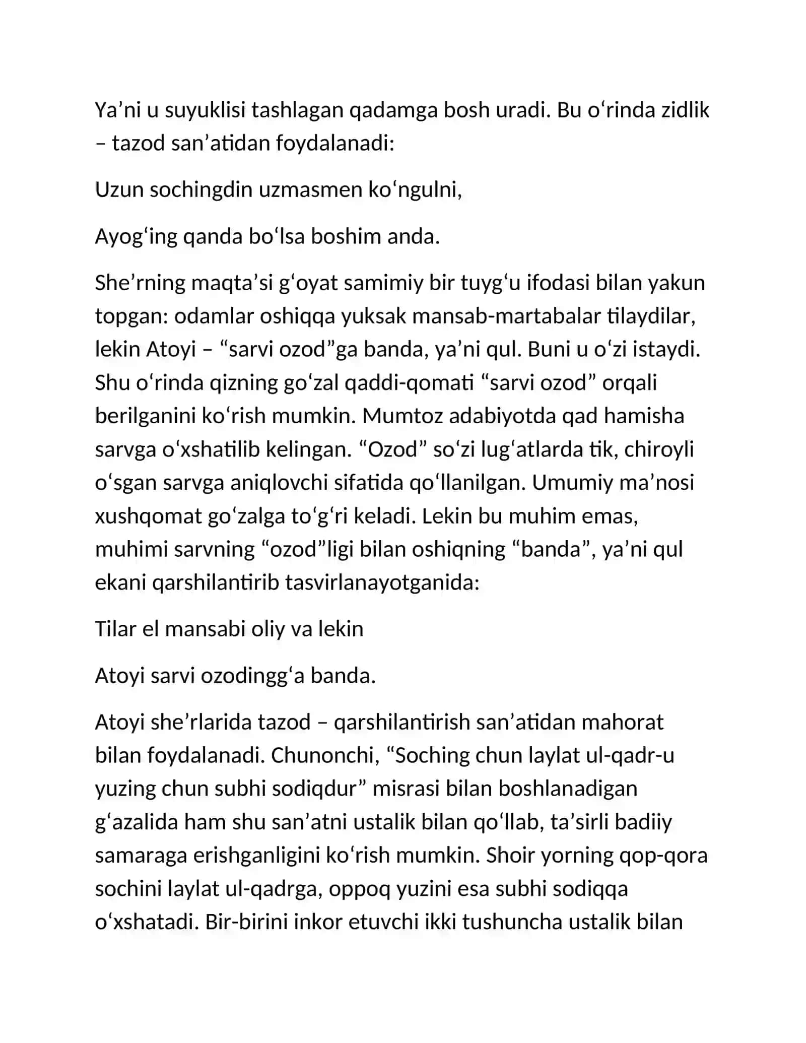 Tаzоd sаn’аti tаlmеh sаn’аtining bаdiiy хususiyatlаri. Аtоyi vа Lutfiy g‘аzаllаri misоlidа 4