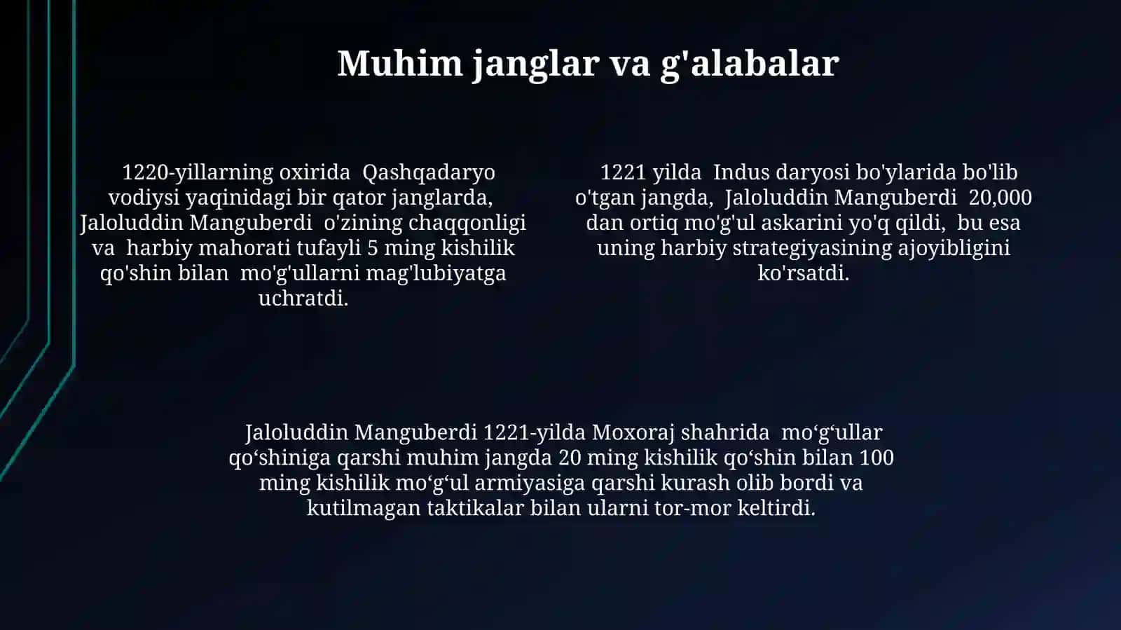 Jaloliddin Manguberdi - Vatin himoyachisi 4
